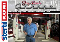 Talk show host and comedian Jay Leno shows how to repair a vintage firetruck using heavy duty vehicle lifts from the industry leader, Stertil-Koni